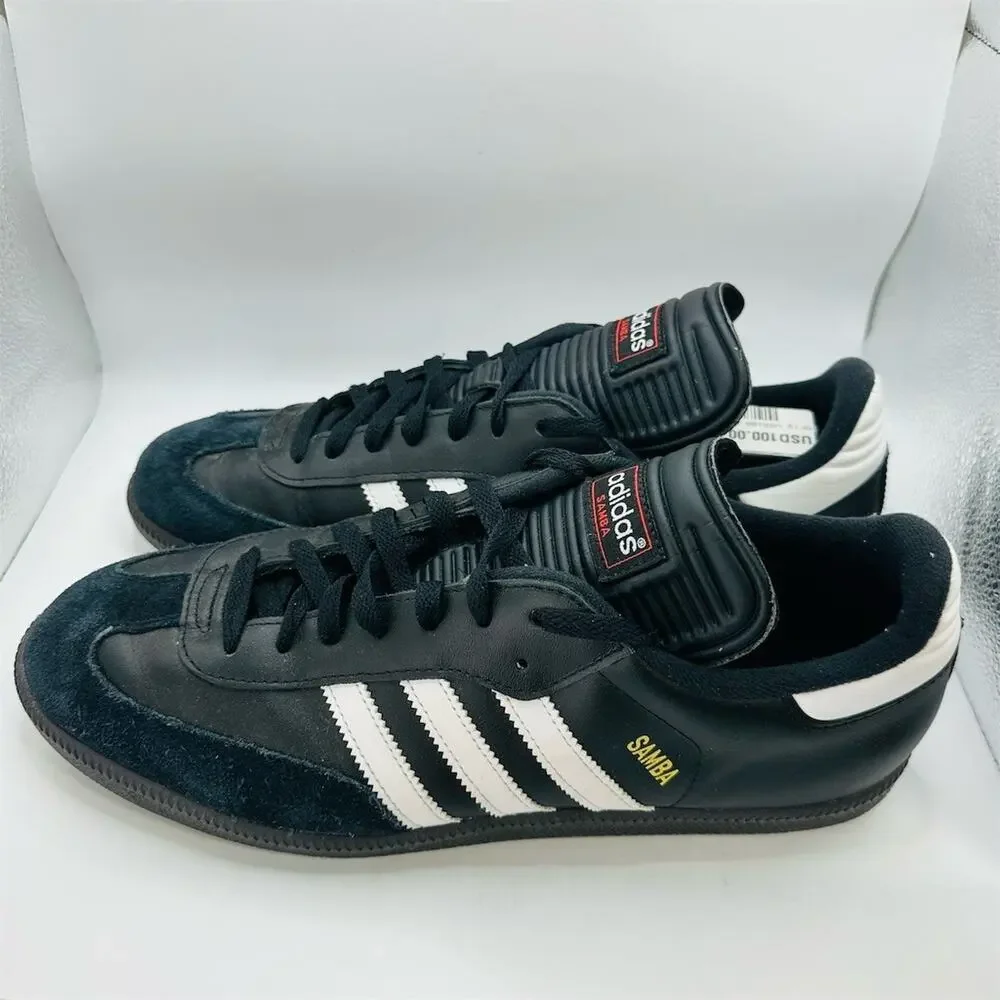 adidas Samba Classic Men's Sneakers Black/White Size 12.5 Low Top Lace-Up